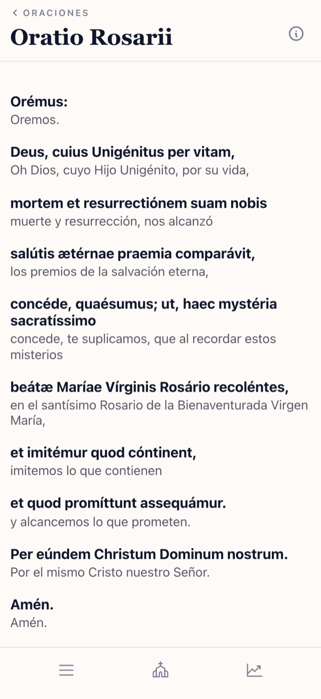 El Rosario de hoy en la app Latin Prayer
