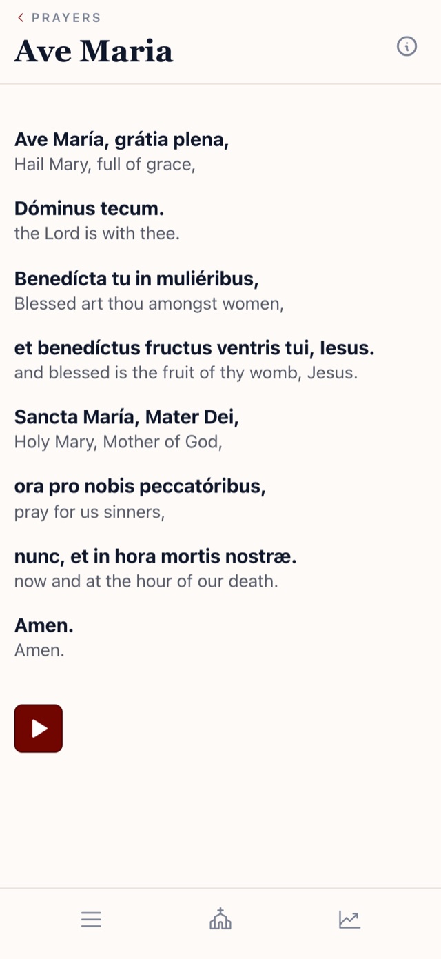 Ave Maria with interlinear translation